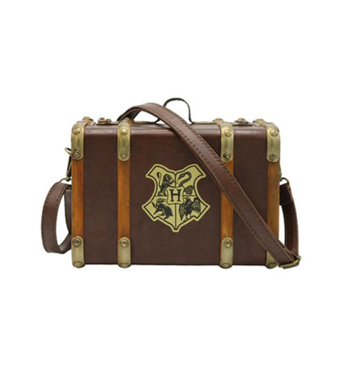 brown hufflepuff suitcase